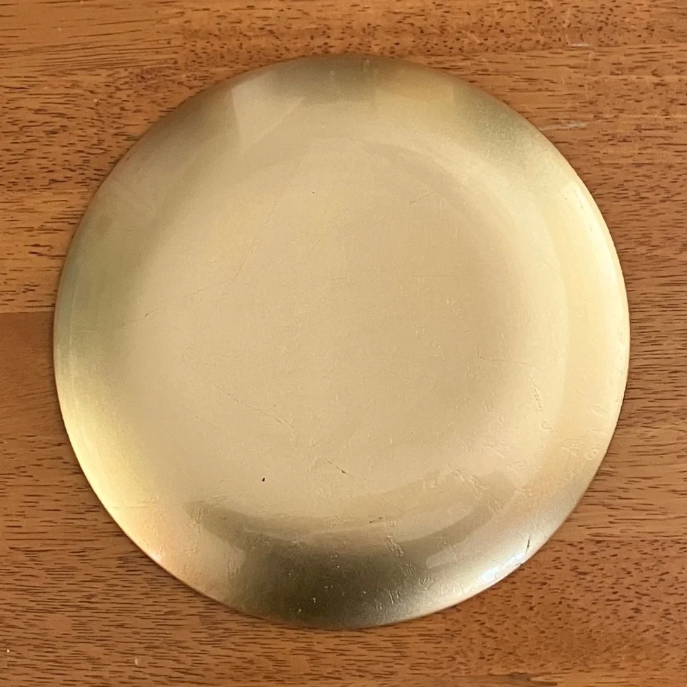 Glass plates gold foil back - Set of 2